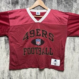 VINTAGE Starter San Francisco 49ers Jersey Mens L Red 1995 USA Made NFL
